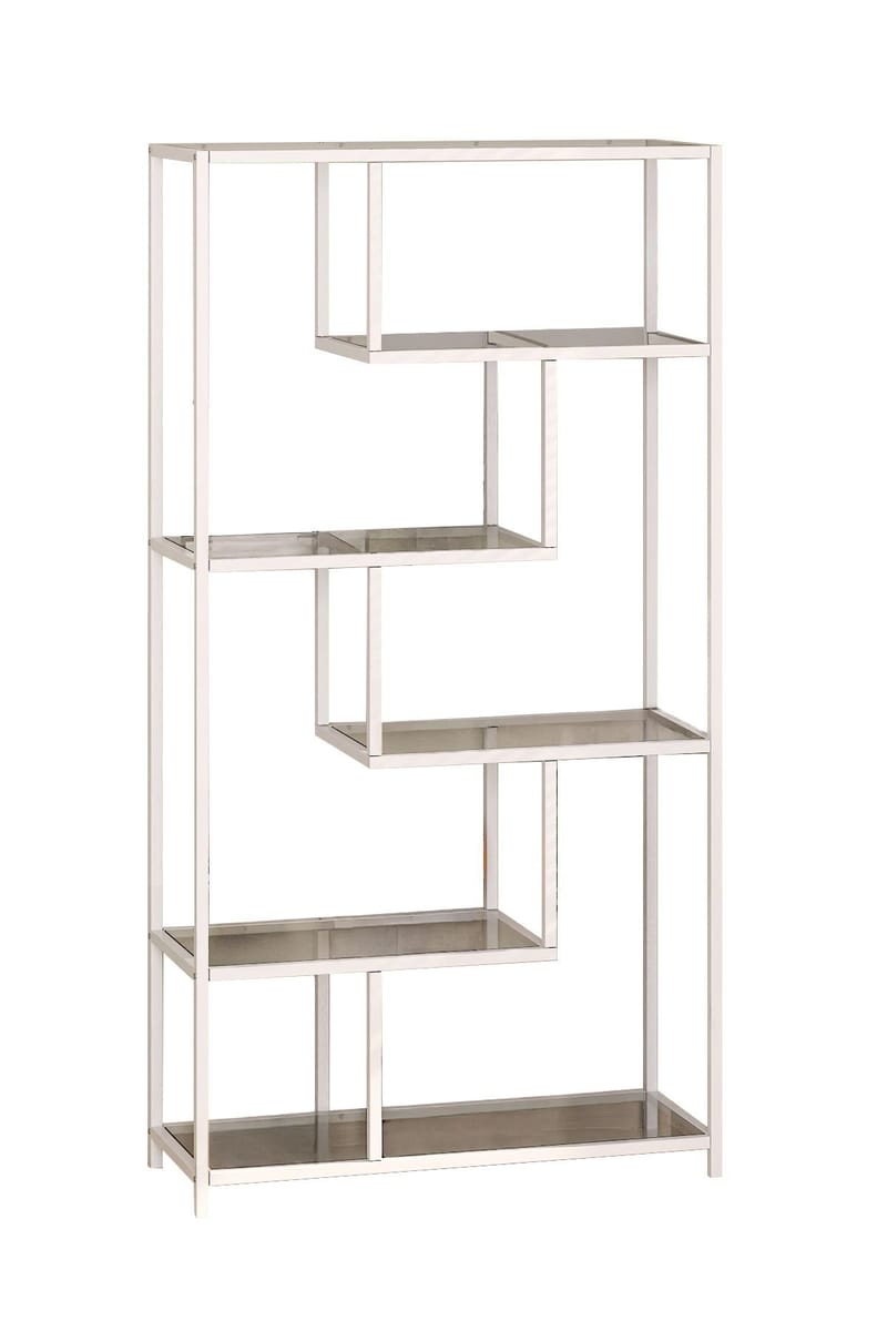 Sorena Bogreol 90x172 cm - Hvid og transparent - Opbevaring - Hylder & Reoler - Bogreol