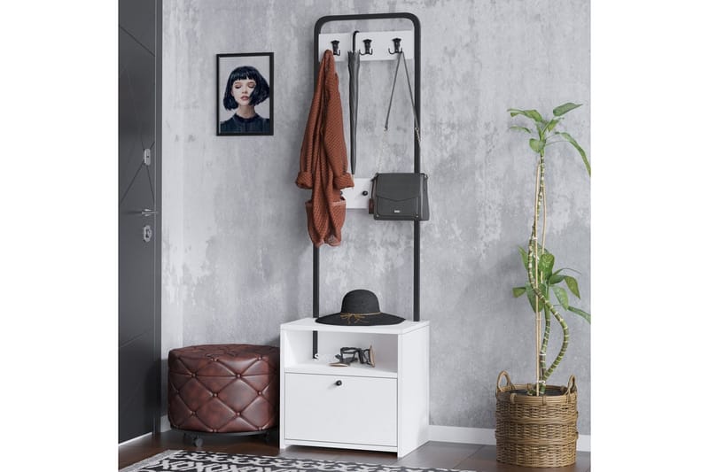 Springhill Hattehylde 50 cm - Sort/Hvid - Opbevaring - Hylder & Reoler - Hattehylde