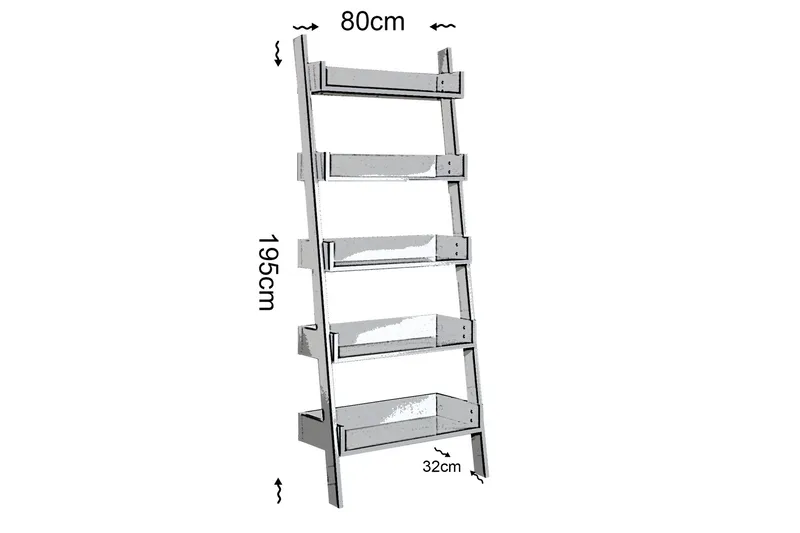 Comfortale bogreol - Let Ek - Opbevaring - Hylder & Reoler - Stigereol