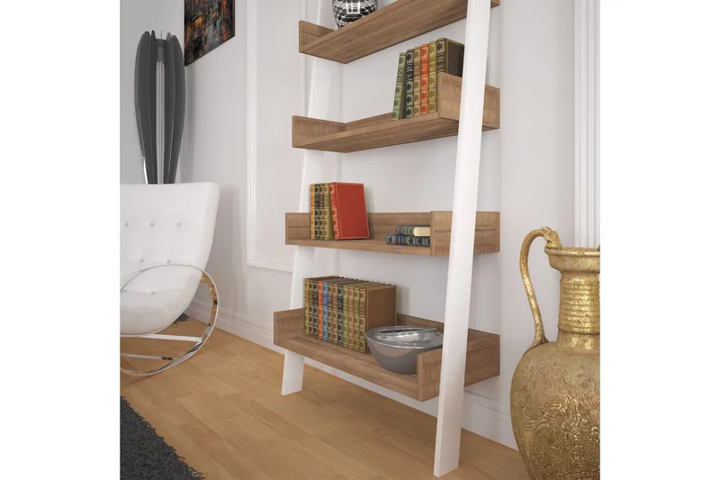 Comfortale bogreol - Mørk eg - Opbevaring - Hylder & Reoler - Stigereol