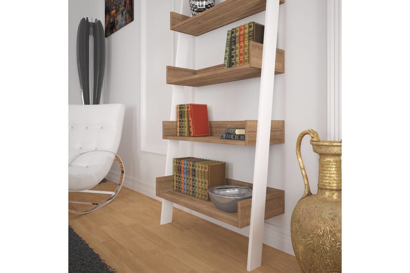 Comfortale bogreol - Mørk eg - Opbevaring - Hylder & Reoler - Stigereol