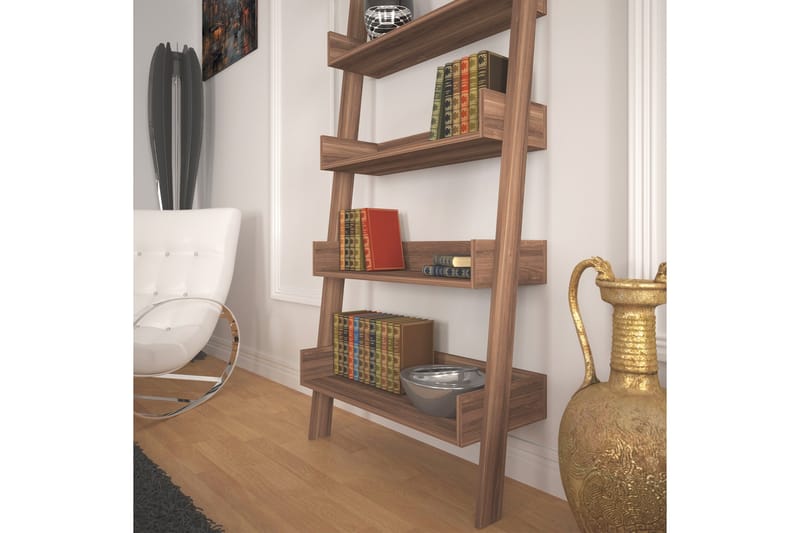 Comfortale bogreol - Valnød - Opbevaring - Hylder & Reoler - Stigereol