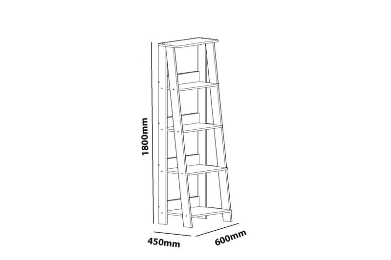 Decorotika Bogreol / Trappe - Hvid - Opbevaring - Hylder & Reoler - Stigereol