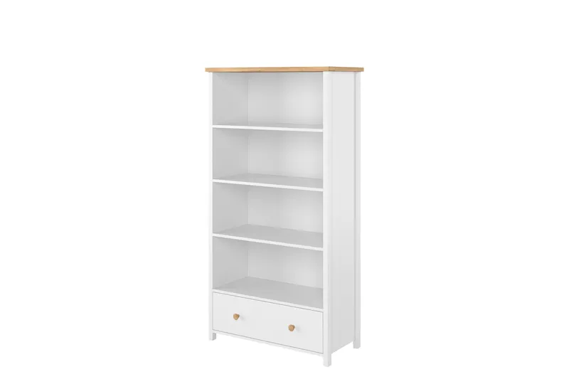 Storys Bogreol 85 cm i Eg, Hvid