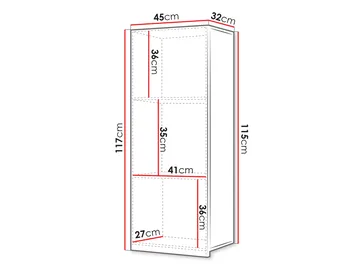 Tessan Vægskab 45 cm - brun - Hus & renovering - Køkken & bad - Badeværelse - Badeværelsesmøbler - Spejlskabe