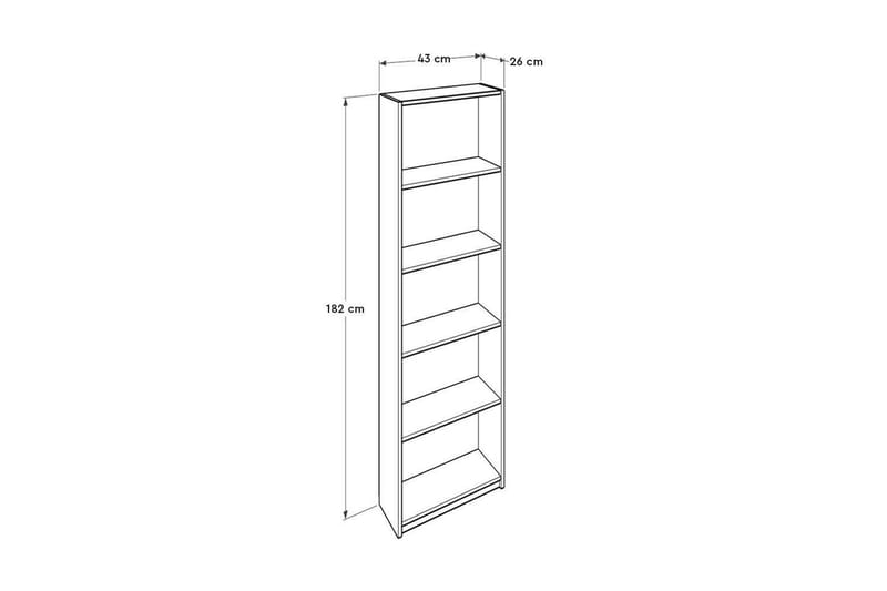 Ticoman Reol 43 cm - Hvid - Opbevaring - Hylder & Reoler - Bogreol