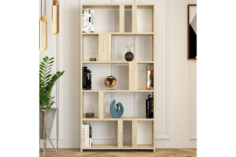 Timiza Reol 90 cm i Eg - Beige - Opbevaring - Hylder & Reoler - Bogreol