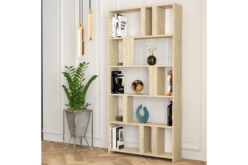 Timiza Reol 90 cm i Eg - Beige - Opbevaring - Hylder & Reoler - Bogreol