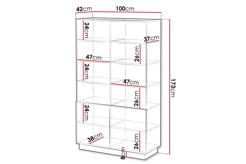 Torvalen Bokhylla 100 cm - Sort - Opbevaring - Hylder & Reoler - Bogreol