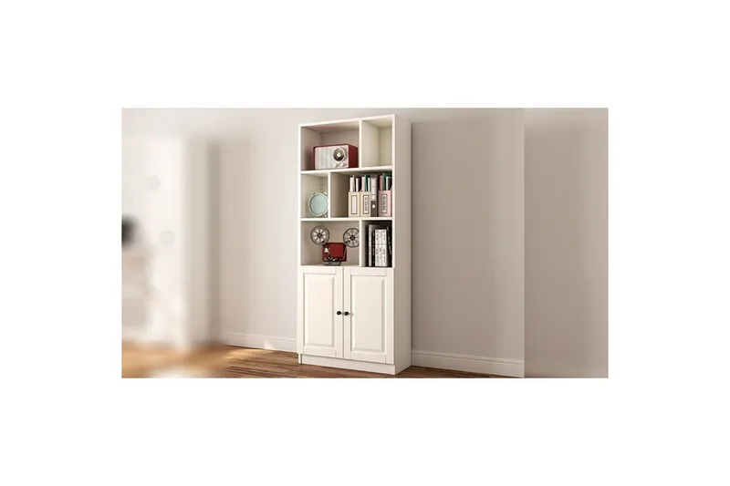 Torvin Bogreol 70 cm i Malet Træ - Hvid - Opbevaring - Hylder & Reoler - Bogreol