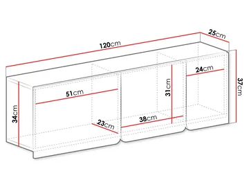 Travic Væghængt Skab 120 cm - Opbevaring - Hylder & Reoler - Væghylde & vægreol