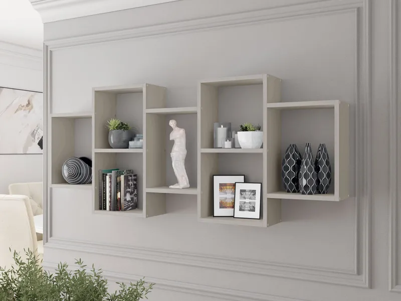 Triorana Væghylde 161 cm - beige - Opbevaring - Hylder & Reoler - Væghylde & vægreol