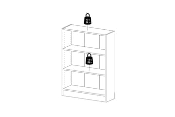 Trysil Bogreol 79 cm i Eg - Beige - Opbevaring - Hylder & Reoler - Bogreol