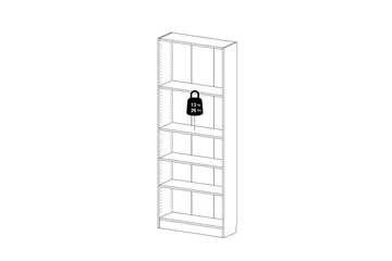 Trysil Bogreol 79 cm i Eg - Beige - Opbevaring - Hylder & Reoler - Bogreol