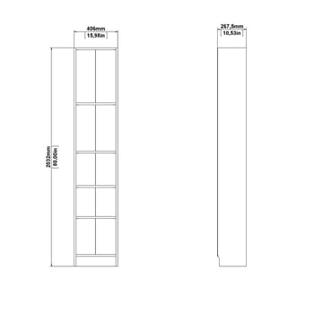 Trysil Bogreol med 4 hylder 41x27x203 cm - Opbevaring - Hylder & Reoler - Bogreol