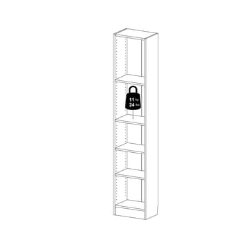 Trysil Bogreol med 4 hylder 41x27x203 cm - Opbevaring - Hylder & Reoler - Bogreol