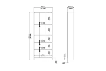 Trysil Reol 79 cm - Hvid - Opbevaring - Hylder & Reoler - Bogreol
