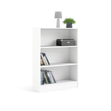 Trysil Reol 79 cm med 2 Hylder i Malet Træ - Hvid - Opbevaring - Hylder & Reoler - Bogreol