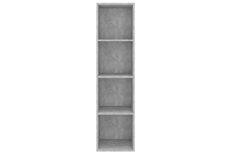 væghængt reol 37x37x142,5 cm spånplade betongrå - Grå - Opbevaring - Hylder & Reoler - Bogreol