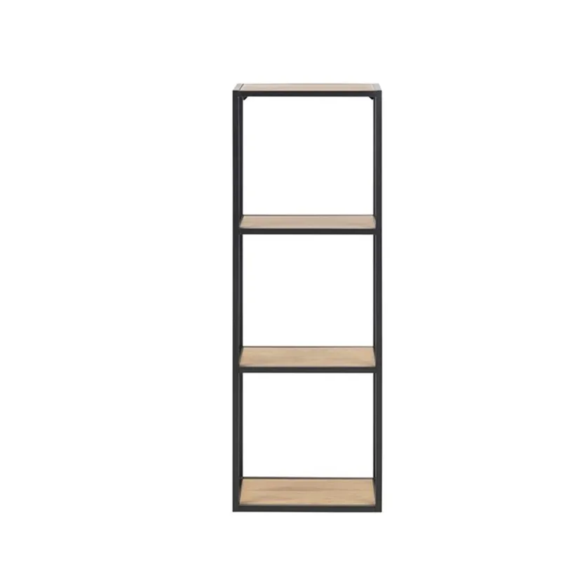 Væghylde HOME4YOU Seaford 24x37x108 cm Eg - vild eg-look med sort stel - Opbevaring - Hylder & Reoler - Væghylde & vægreol