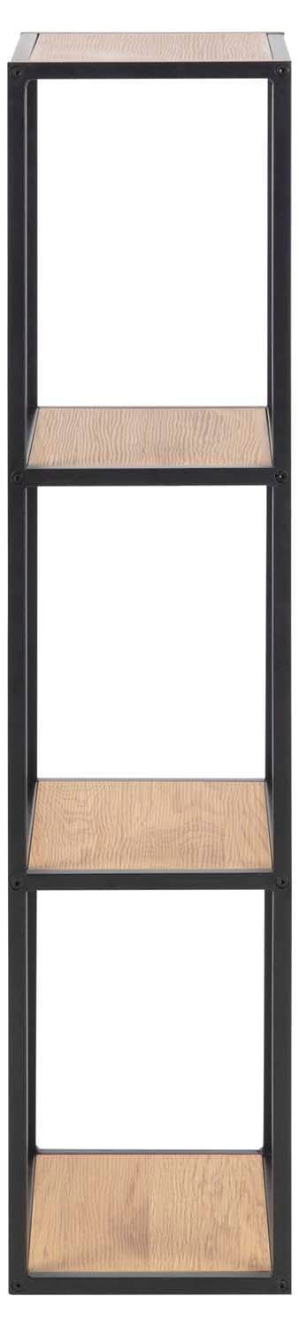 Væghylde HOME4YOU Seaford 24x37x108 cm Eg - vild eg-look med sort stel - Opbevaring - Hylder & Reoler - Væghylde & vægreol