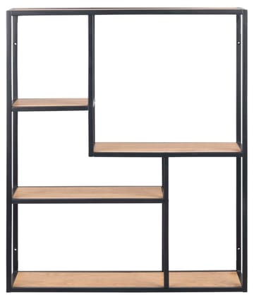 Væghylde HOME4YOU Seaford 75x20x91 cm Eg - vild eg-look med sort stel - Opbevaring - Hylder & Reoler - Væghylde & vægreol