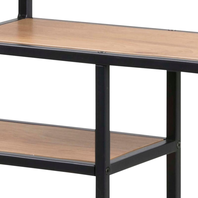 Væghylde HOME4YOU Seaford 75x20x91 cm Eg - vild eg-look med sort stel - Opbevaring - Hylder & Reoler - Væghylde & vægreol