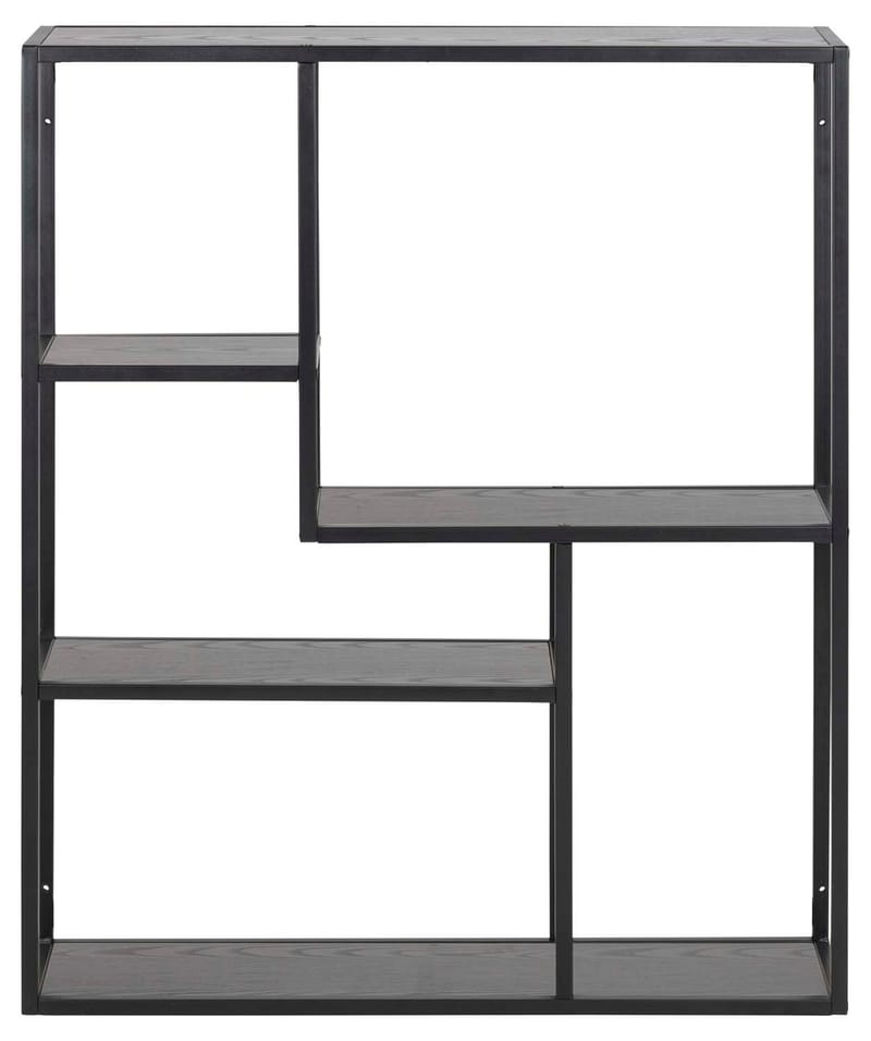 Væghylde HOME4YOU Seaford 75x20x91 cm Sort - sort - Opbevaring - Hylder & Reoler - Væghylde & vægreol