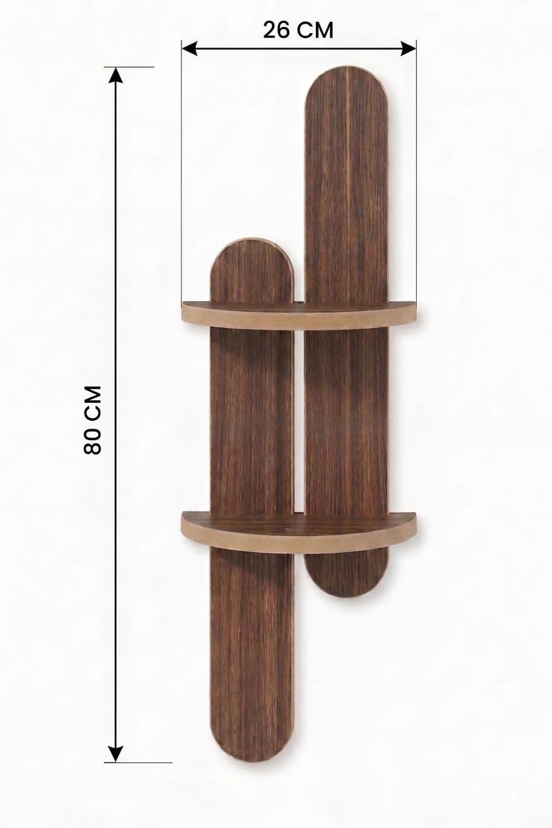 Væghylde Homitis Armona Wall IV (26 x 80 x 13 cm) Wenge - Brun - Opbevaring - Hylder & Reoler - Væghylde & vægreol
