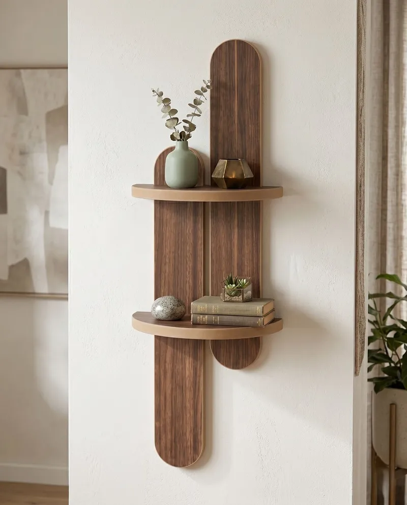 Væghylde Homitis Armona Wall IV (26 x 80 x 13 cm) Wenge - Brun - Opbevaring - Hylder & Reoler - Væghylde & vægreol