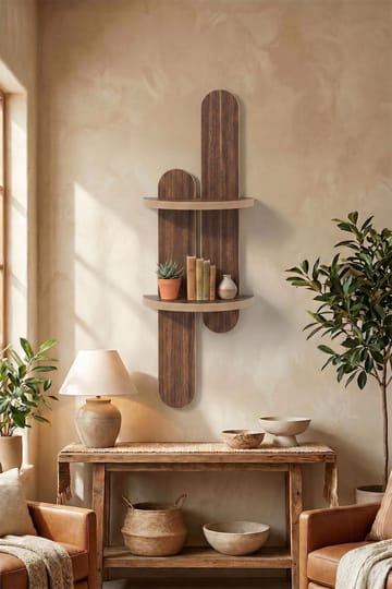 Væghylde Homitis Armona Wall IV (26 x 80 x 13 cm) Wenge - Brun - Opbevaring - Hylder & Reoler - Væghylde & vægreol