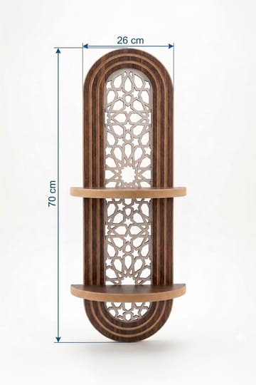 Væghylde Homitis Armona Wall V (26 x 70 x 13 cm) Wenge - Brun - Opbevaring - Hylder & Reoler - Væghylde & vægreol