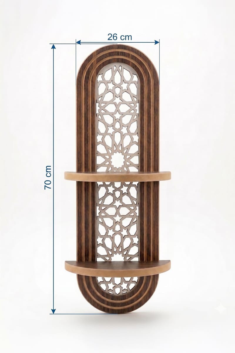Væghylde Homitis Armona Wall V (26 x 70 x 13 cm) Wenge - Opbevaring - Hylder & Reoler - Væghylde & vægreol