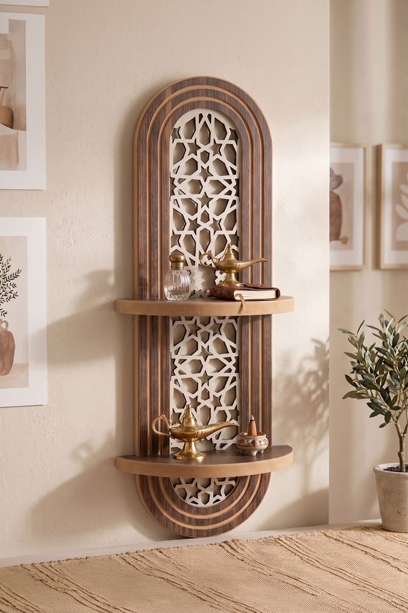 Væghylde Homitis Armona Wall V (26 x 70 x 13 cm) Wenge - Opbevaring - Hylder & Reoler - Væghylde & vægreol