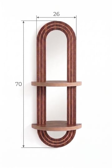 Væghylde Homitis Armona Wall VI (26 x 70 x 13 cm) Wenge Mörkbrun - Brun - Opbevaring - Hylder & Reoler - Væghylde & vægreol