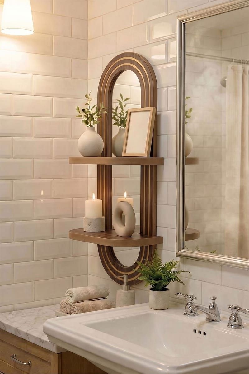 Væghylde Homitis Armona Wall VI (26 x 70 x 13 cm) Wenge - Opbevaring - Hylder & Reoler - Væghylde & vægreol