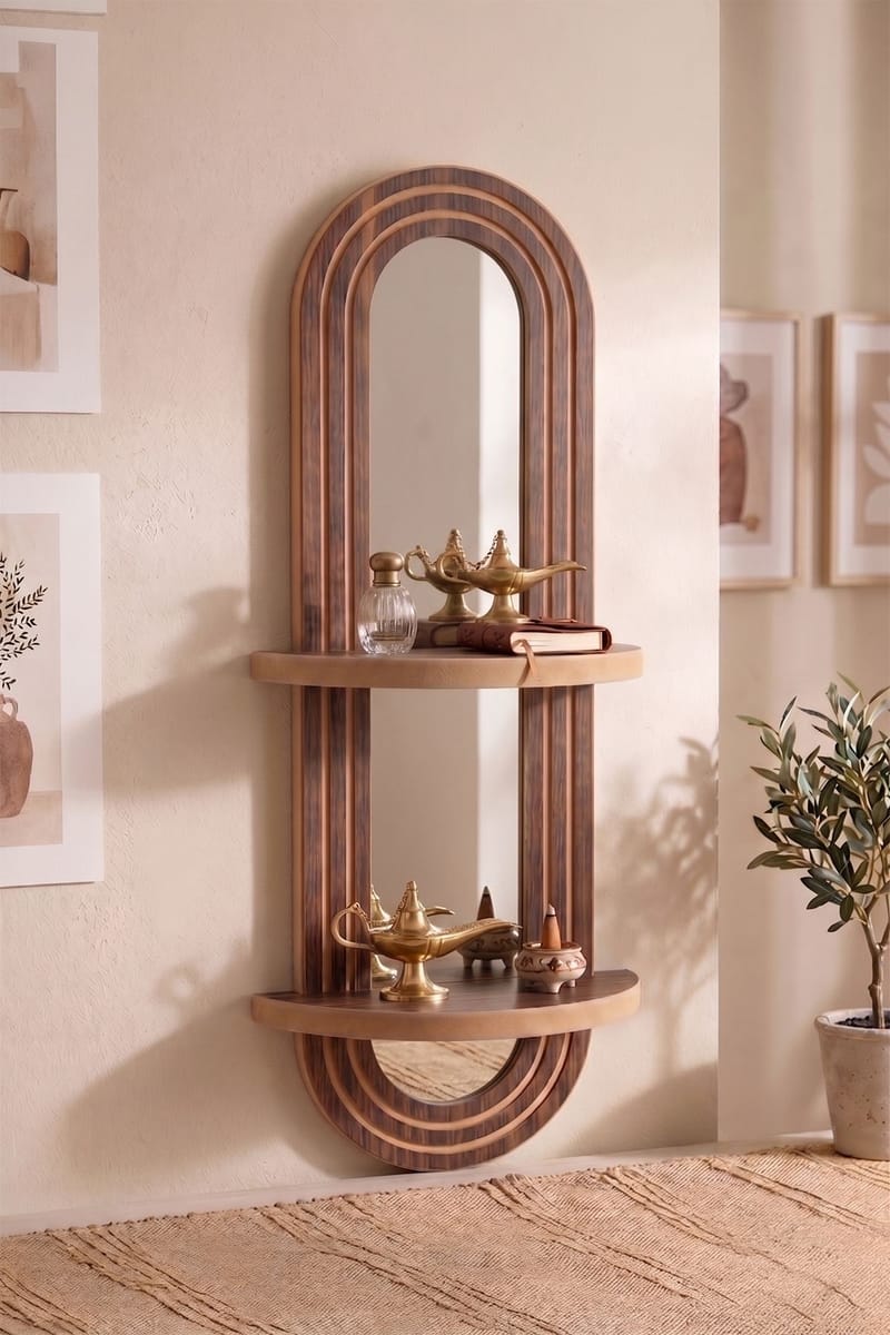Væghylde Homitis Armona Wall VI (26 x 70 x 13 cm) Wenge - Opbevaring - Hylder & Reoler - Væghylde & vægreol