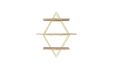 Væghylde Souma Rany / Brun - Brun/Guld - Opbevaring - Hylder & Reoler - Væghylde & vægreol