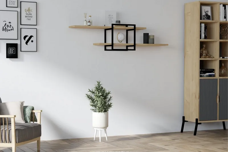 Andifli Væghylde 120x30 cm - Blå - Opbevaring - Hylder & Reoler - Væghylde & vægreol