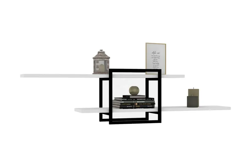 Andifli Væghylde 120x30 cm - Hvid - Opbevaring - Hylder & Reoler - Væghylde & vægreol