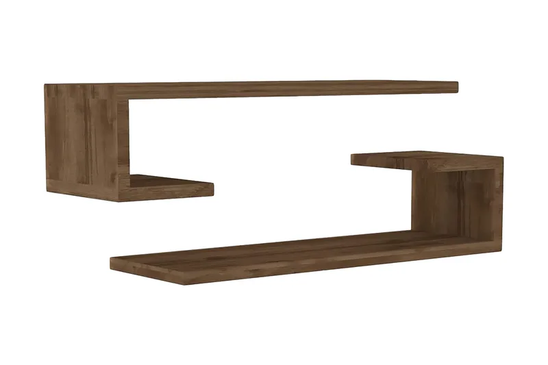 Andifli Væghylde 60x15 cm, Brun