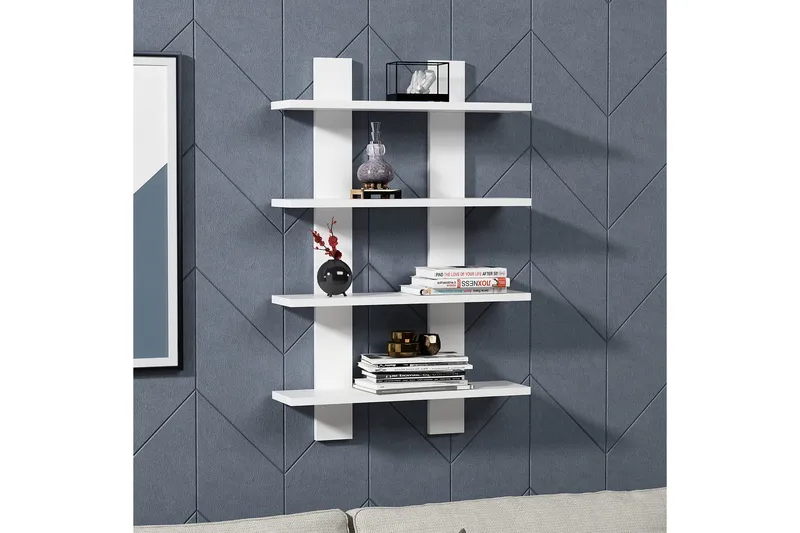 Aposonga Vægreol 60x16 cm, Hvid