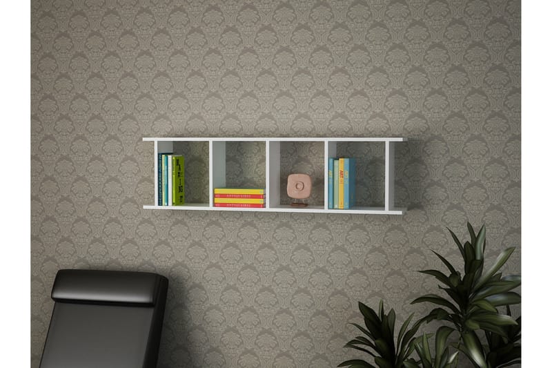 Asillane Væghylde 4 rum - Hvid - Opbevaring - Hylder & Reoler - Væghylde & vægreol