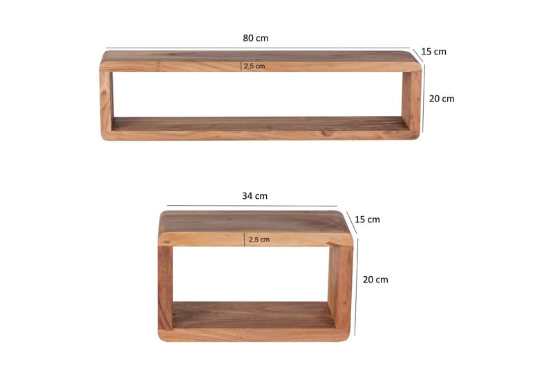 Brinius Væghylde 3-pakning - Træ / natur - Opbevaring - Hylder & Reoler - Væghylde & vægreol