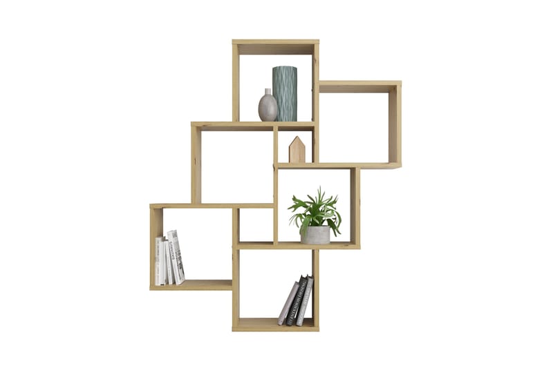 Brishana Væghylde 81 cm - Brun - Opbevaring - Hylder & Reoler - Væghylde & vægreol