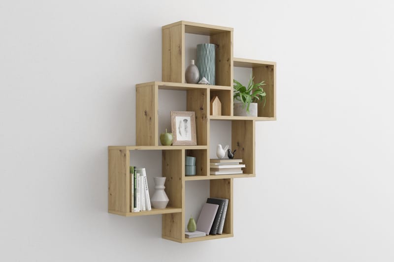 Brishana Væghylde 81 cm - Brun - Opbevaring - Hylder & Reoler - Væghylde & vægreol