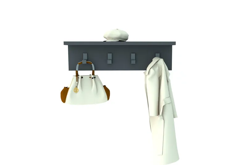 Casden Væghylde 15 cm - Antracit - Opbevaring - Tøjopbevaring - Knagerækker - Knager