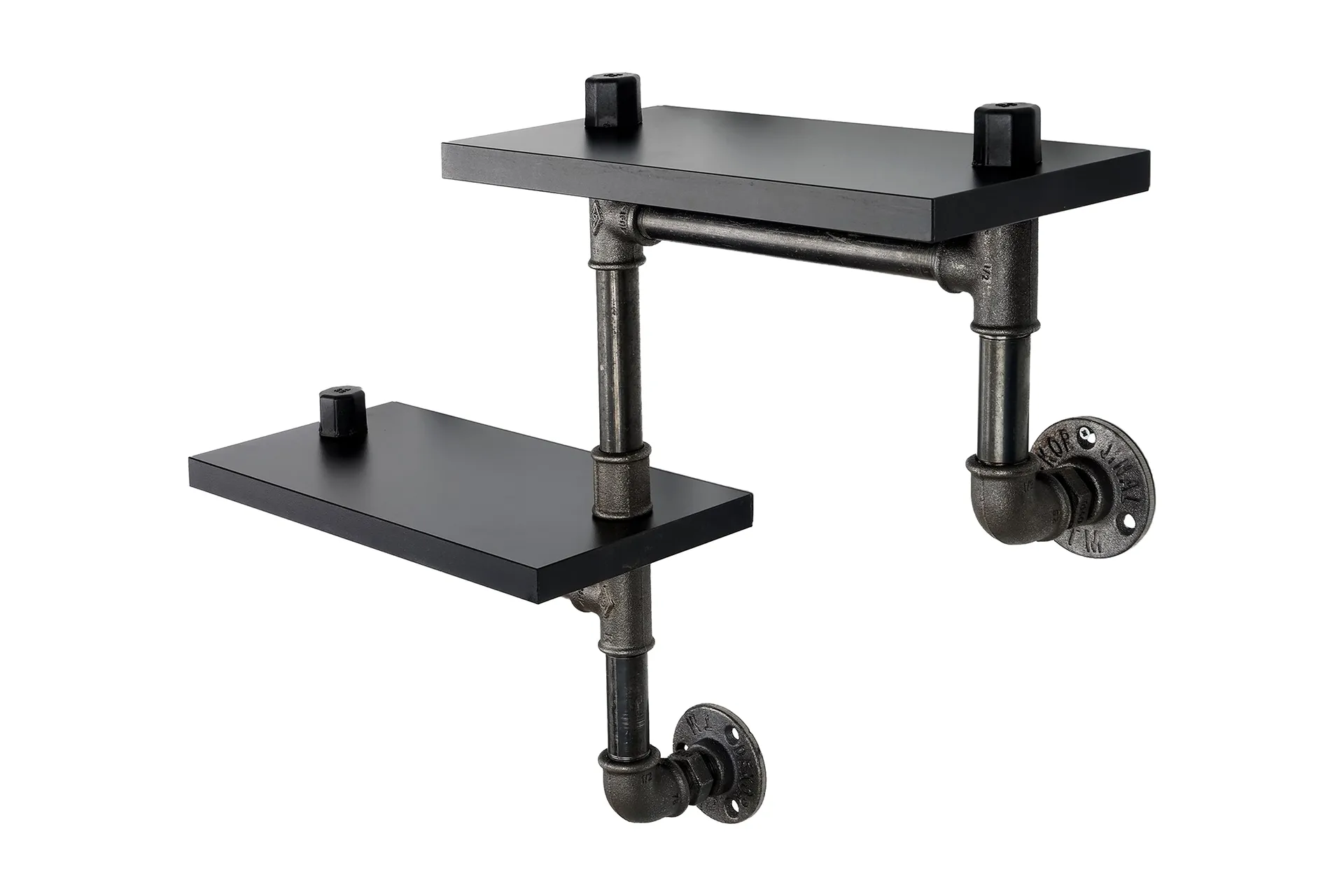 Chandina Vægreol 56x13 cm 2 Hylder Sort - Opbevaring | Trademax