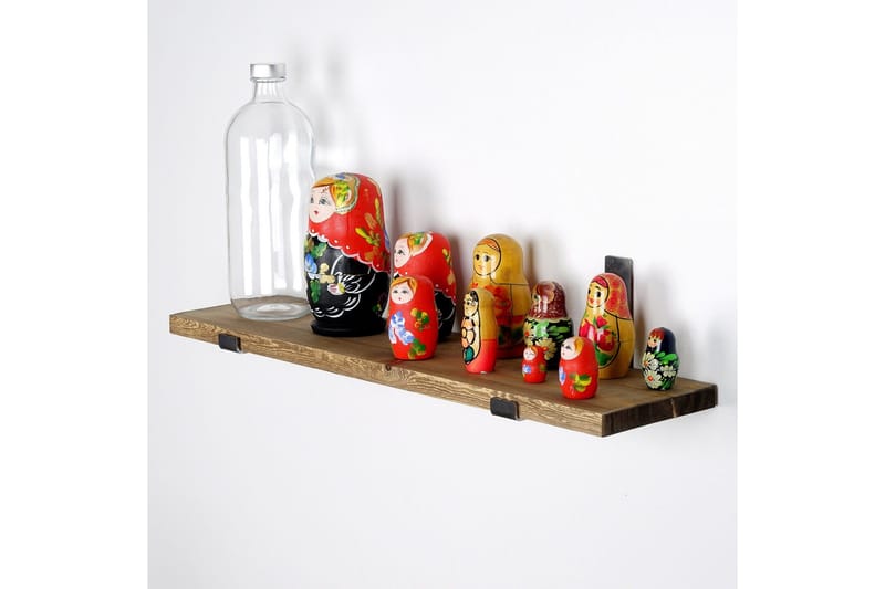 Chealsie Væghylde 60 cm - Sort/Valnød - Opbevaring - Hylder & Reoler - Væghylde & vægreol