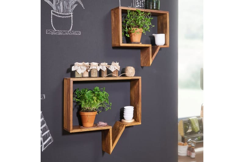 Clutts Hylde 2-stk - Træ / natur - Opbevaring - Hylder & Reoler - Væghylde & vægreol